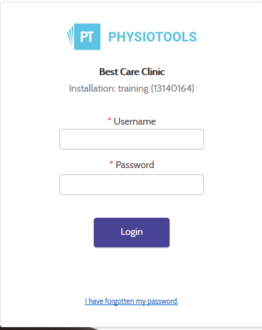 physiotools login